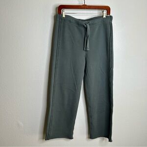 Frank & Eileen Bella Italian Sweatpant Green Wide Leg Size Small